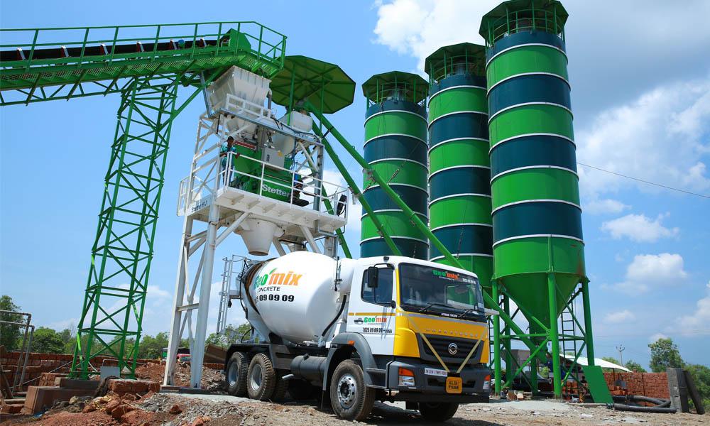 Geomix concrete plant for making row materials for construction in kannur, Calicut and kasargod